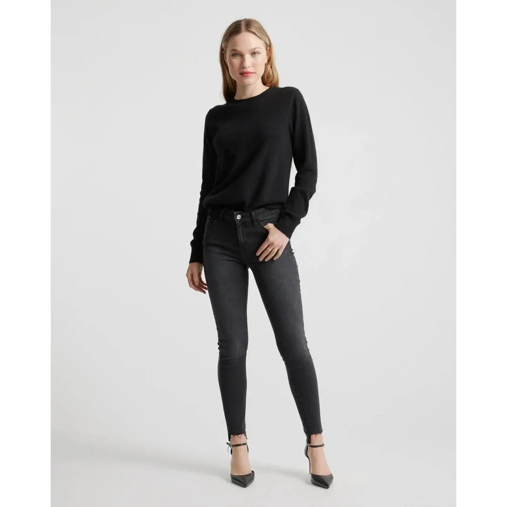 Quince XL Mongolian Cashmere Crewneck Sweater Black NWT - Picture 2 of 9